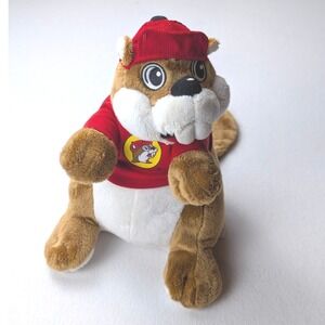 Buc-ee's Plush Beaver Mascot Stuffed Animal Red Hat Shirt Jaag Texas Travel Toy